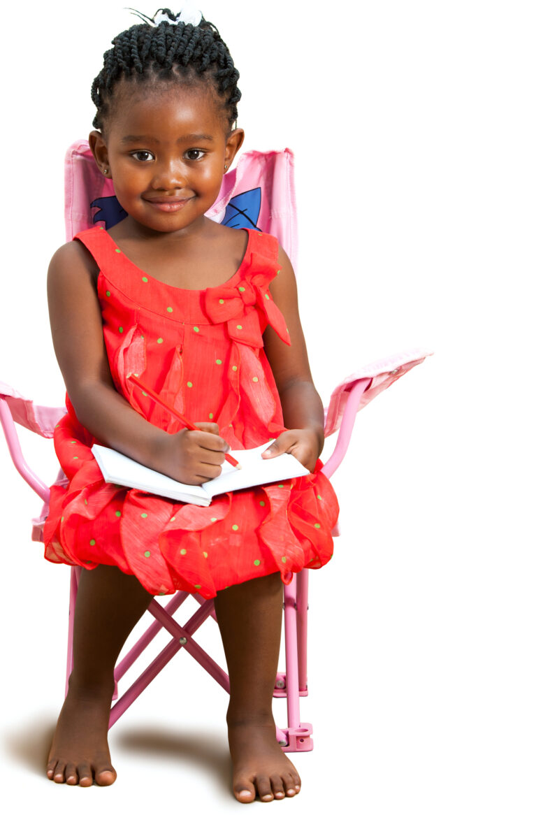 Little girl reading