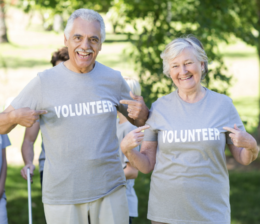 Volunteers in t-shirts