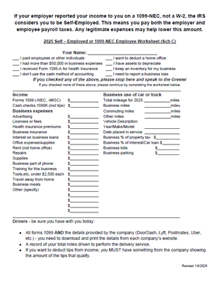 SPA Tax Forms List
